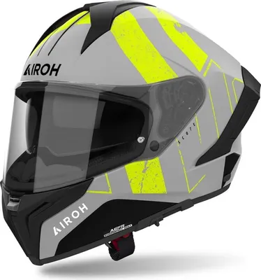 Image de Casque intégral AIROH Matryx Scope gris clair jaune mat taille XS