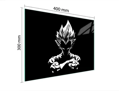 Produktbild von Schneidebrett Herdabdeckplatte Multiglasschneidplatte 40x30 cm Anime Schwarz