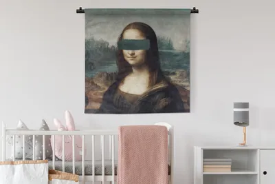 Produktbild von MuchoWow® Wandteppich Wandbehang Mona Lisa - Leonardo da Vinci - Kunst 90x90 cm Tapisserie Dekoration Wandtuch - Wandaufhänger