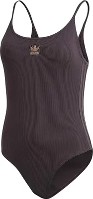 Produktbild von adidas Damen 3-Stripes Ribbed Body Gr.32 braun (GM6708)