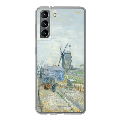Produktbild von MuchoWow® Handyhülle Schutzhülle Hülle für Samsung Galaxy S21 Montmartre: Mühlen und Gärten - Vincent van Gogh Silikon Softcase Handy Hülle - Softcase
