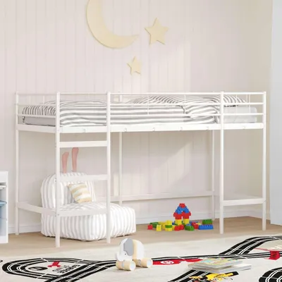 Produktbild von "Schlussverkauf" Einzelbett 1 PLACE - Kinderloftbett Weiß 99,5x190 cm Stahl C3201