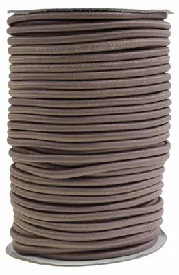 Produktbild von 50m extra starke Gummikordel 5mm, Farbe wählbar - Expanderseil, Rundgummi, Farbe:hellbraun