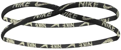 Produktbild von Nike Accessories Fixed Lace Metallic Stirnband Schwarz  Schwarz One Size