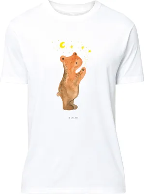 Produktbild von Mr. & Mrs. Panda T-Shirt Verliebter Bär - Weiß - Geschenk, S, To The Moon And Back, oberteil, Partner, Verliebte, Spruch, Shirt, Teddy, Tshirt, Baumwoll