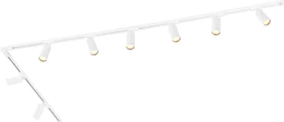 Produktbild von Ledvion - Schienensystem lampen, 3m, 1-Phasen, 3W, inklusive 8x GU10 LED , Weiss, 2700K, 8-flammig Spot, spotlight, deckenspot, deckenstrahler, strahler lampe