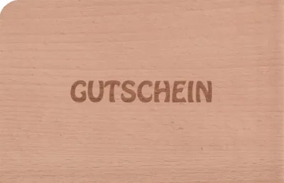 Produktbild von Holzpostkarte "Gutschein"