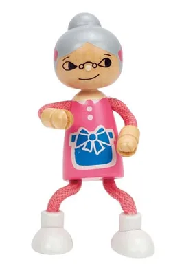 Produktbild von Hape Happy Family Biegepuppe Oma, E3504