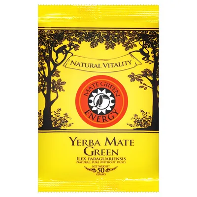 Zdjęcie produktu dla Yerba Mate Green Energy 50g - brazylijska yerba mate z dodatkiem ziół, naturalna energia - vegan
