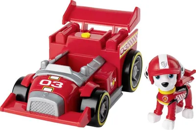 Produktbild von PAW Patrol - Race & Go Deluxe Basis Fahrzeuge mit Figur (Ready, Race, Rescue) - sortiert - Zufallsauwahl des Charakters, Auto, 3 Jahr(e), LR44, Mehrfarbig