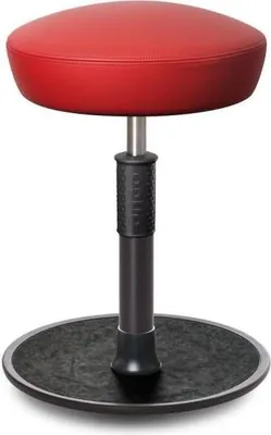 Produktbild von Sitz- Stehhocker Free Regular Hutsitz Boxmark Leder Rot schwarz /schwarz.
