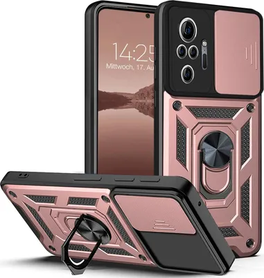 Produktbild von Armor Handyhülle für Xiaomi Redmi Note 10 Pro Kameraschutz Handy Panzer Case Cover Schutzhülle Outdoor Farbe: Rosegold