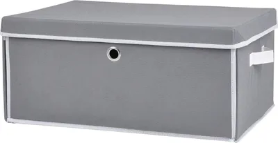 Obrázok produktu pre Úložný box pre domácnosť, polypropylén, sivý, 52x38x24Hcm