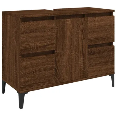 Immagine prodotto di Mobiletto in rovere marrone 80x33x60 cm
