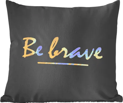 Produktbild von MuchoWow® Zierkissen Sofakissen Wohnzimmer Dekokissen 60x60 cm Zitate - Gold - Schwarz - Sitzfläche - Foto Polster