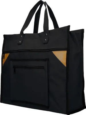 Productafbeelding van Canvas boodschappentas, breed, zwart