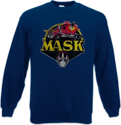 Produktbild von Urban Backwoods Mask Vintage Logo, Sweatshirt, Farbe: Navy, Größe: 5XL