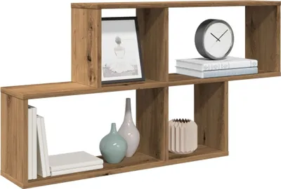 Productafbeelding van Maison Exclusive - Wandplank, ambachtelijk eikenhout, 100x18x53 cm, houtvezel