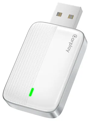 CarPlay-Adapter, kabellos, für iPhone, Weiß/Silber