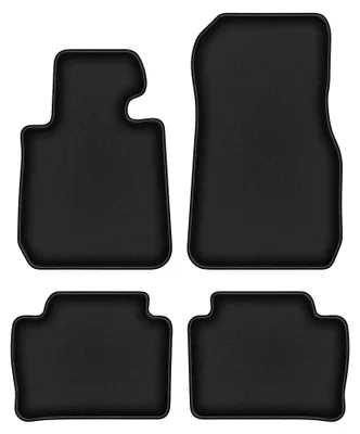 Image de Tapis de sol en moquette pour BMW 3 F30 2011-2018 (berline) – jeu 4 pièces, noirs, sur mesure – Wielganizator DURBAN