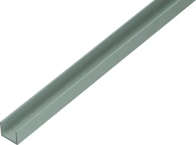 Image de Alberts 485603 Profilé en U, spécialement pour panneaux d'aggloméré de 16 mm d'épaisseur, aluminium, anodisé couleur argent, 1000 x 19 x 15 mm