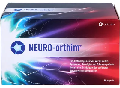 Produktbild von NEURO-orthim Kapseln bei Wirbelsäulensyndromen, Neuralgien und Polyneuropathien, 80 St. Kapseln