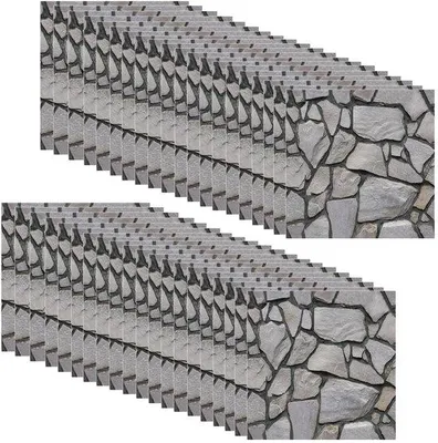 Productafbeelding van 40 stuks 3D wandpaneel, kunststof, 30x30 cm, zelfklevend, waterdichte PVC-betonbekleding voor binnen- en buitengebruik, geschikt voor kantoren