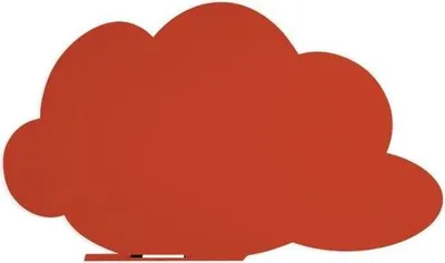 Produktbild von Symbol-Tafel Skinshape Wolke lackiert 75x115cm RAL 2002 blutorange.