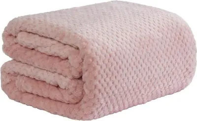 Produktbild von Kuscheldecke aus Fleece für Sofa, Bett, Reisen, weich und flauschig für alle Jahreszeiten, Rosa, 150 x 200 cm