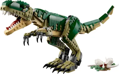 Produktbild von LEGO Creator T.Rex, 3-in-1-Dino zum Umbauen in einen Triceratops oder Pterodaktylus, bewegliches Dinosaurier Modell für Kinder, Geschenk für Jungen und Mädchen 31151