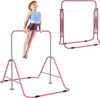 Produktbild von Turnstange - Turnreck - Höhenverstellbar - Klappbar - Gerätturnen - Rosa