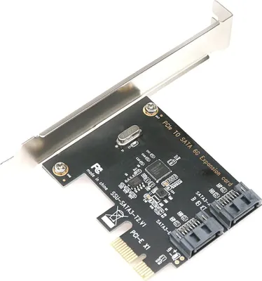 Produktbild von BRAINZAP 2 portová rozširujúca karta PCIe x1 na SATA III / SATA 3 6 GBIT/s PCI-Express PCI-E ASMedia ASM1061