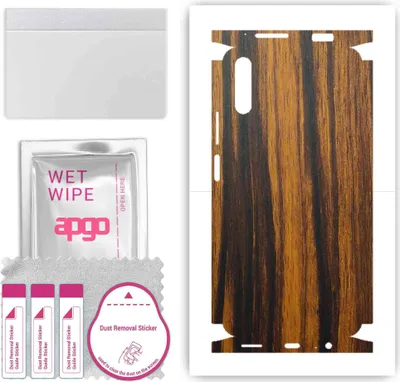 Produktbild von apgo Rückseite + Seiten Schutzfolie, Skin, kompatibel mit Honor 9X, Hinten Displayschutzfolie aus Vinylfolie, kratzfest, einfache Montage - Tigerwood