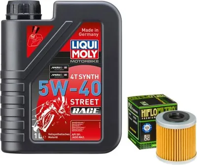Produktbild von Wartungs-Set für Aprilia RX 125 4T ABS KXA00/KXJA0 Bj. 2020, LM 5W-40 Race 1L + HiFlo Ölfilter HF563