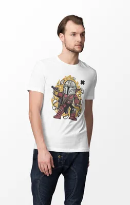 Produktbild von D&B Férfi Uni Polo  PC00017 Mandalorian Weiß-Größe L