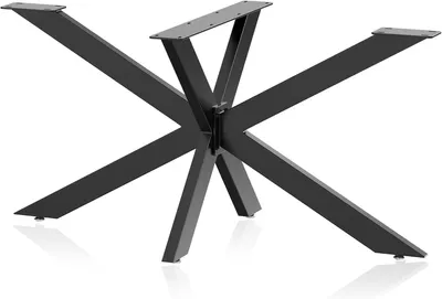 Produktbild von Tischbeine aus Stahl im Spiderdesign 71x78x150cm in Schwarz