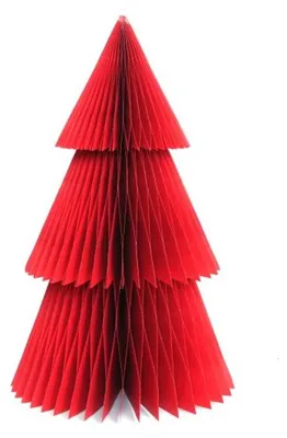 Only Natural – Wabenpapier-Weihnachtsbaum – Rot – 45 cm – Ansicht 1