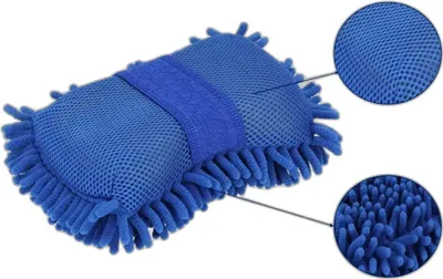 Image de Éponge double face en microfibre pour le lavage de voiture