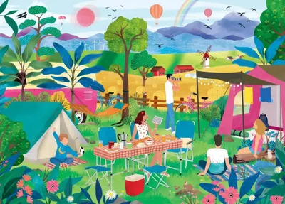 Produktbild von Pieces & Peace Puzzle Sommer Camping - 1500 Teile Puzzle