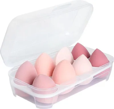 Smiffys Dreieckige Schwämme – 6 Stück, Weiß, Für Make-up & Kostüme