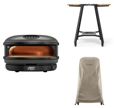 Produktbild von Gozney Arc Pizzaofen + Abdeckhaube lang + Standfuß Off Black