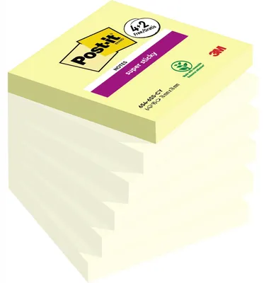 Obrázok produktu pre Post-it Super Sticky, žlté lepiace poznámky, 76x76 mm, 1 x 90 listov