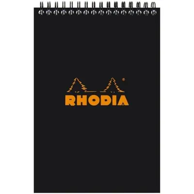 Produktbild von RHODIA Spiralnotizblock No. 16 DIN A5 gepunktet schwarz 80 Blatt