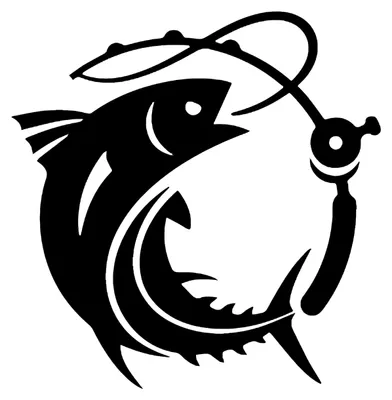 Wasserdichte PVC-Vissticker, schwarz, 18 cm, für Auto & Laptop