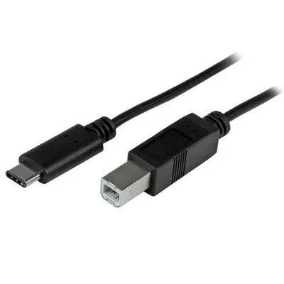 Produktbild von StarTech.com 1m USB-B zu USB-C-Kabel, Datenkabel, USB 2.0, USB-C-Datenübertragungskabel, 1 m, USB C, USB B, USB 2.0, Stecker/Stecker, Schwarz