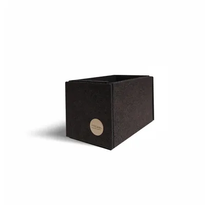 Produktbild von Aufbewahrungsbox CLEAN Filz 17 x 9 x 10 cm ohne Deckel in dunkelbraun meliert