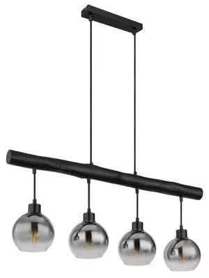 Produktbild von Pendelleuchte, Glas rauch, schwarz, Höhenverstellbar, L 85cm