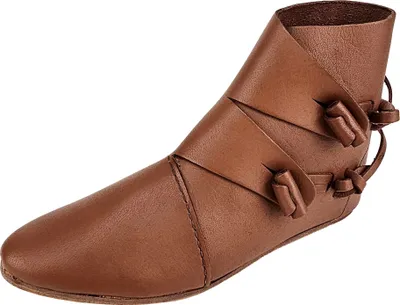 Produktbild von Wikinger Schuhe Dunkelbraun mit Ledersohle "Jorvik" 42