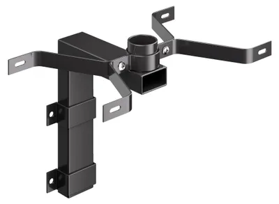 Produktbild von Wiltec Wandhalterung schwarz 50 x 120 x 250 mm für US Mailbox, amerikanischer Briefkasten mit Fahne, Standbriefkasten Wandhalter Stahl amerikanisches Design