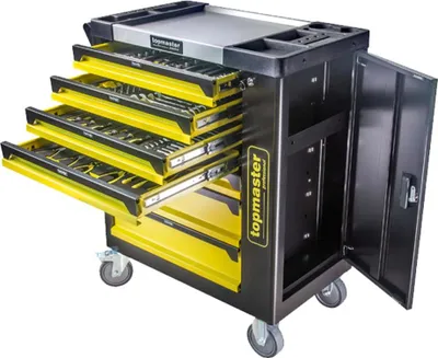 Immagine prodotto di Carrello completo di attrezzi, set 182 pezzi con 7 cassetti 4 scomparti e ruote da officina